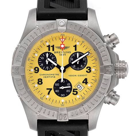 breitling airplane yellow|Breitling avenger yellow.